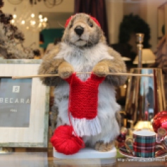 It wouldn't be Advent without a mechanical knitting woodchuck.