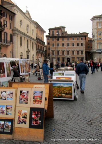 Art market at Piazza Navona
