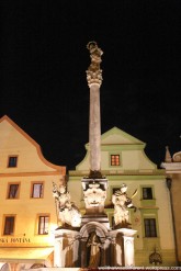 Plague column in the town square.