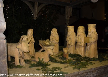 Nativity scene at the market hall.
